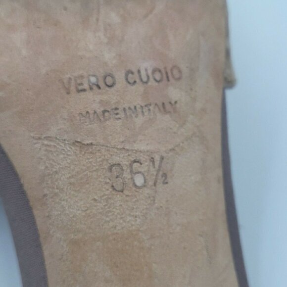 Liz Carine Snakeprint Leather Open Toe Studded Bow Kitten Heel Size 36.5… - Picture 10 of 12